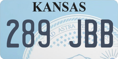 KS license plate 289JBB