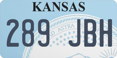 KS license plate 289JBH