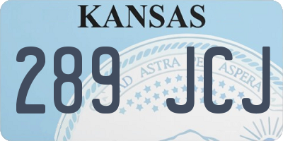 KS license plate 289JCJ