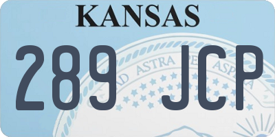 KS license plate 289JCP