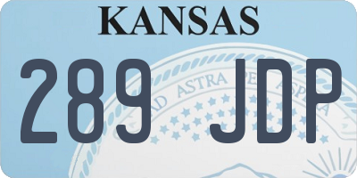 KS license plate 289JDP