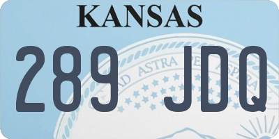 KS license plate 289JDQ