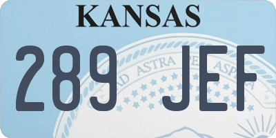 KS license plate 289JEF