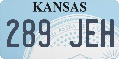 KS license plate 289JEH
