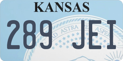 KS license plate 289JEI