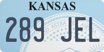 KS license plate 289JEL