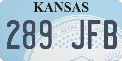 KS license plate 289JFB