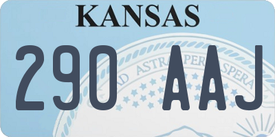 KS license plate 290AAJ