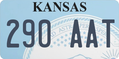 KS license plate 290AAT