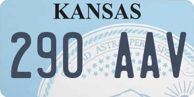 KS license plate 290AAV