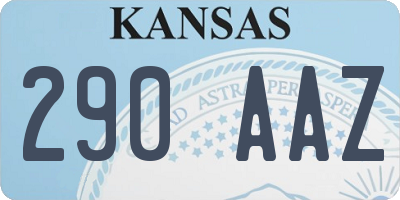 KS license plate 290AAZ