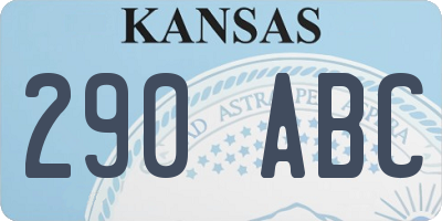 KS license plate 290ABC