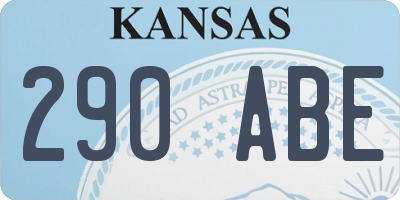 KS license plate 290ABE