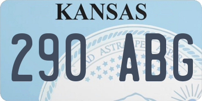 KS license plate 290ABG