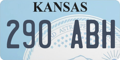 KS license plate 290ABH