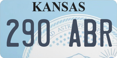 KS license plate 290ABR
