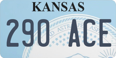 KS license plate 290ACE