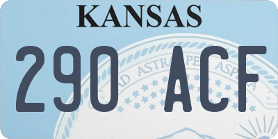 KS license plate 290ACF