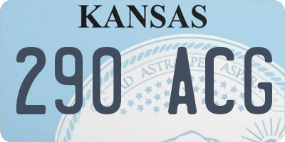 KS license plate 290ACG