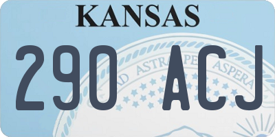 KS license plate 290ACJ