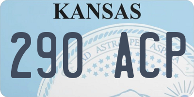 KS license plate 290ACP