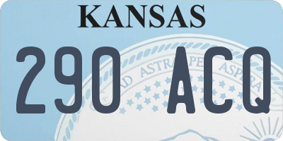 KS license plate 290ACQ