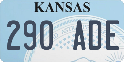 KS license plate 290ADE