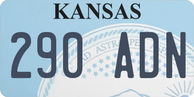 KS license plate 290ADN