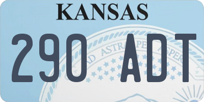 KS license plate 290ADT