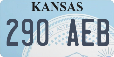 KS license plate 290AEB