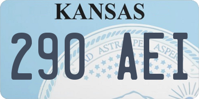 KS license plate 290AEI