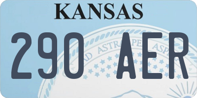 KS license plate 290AER