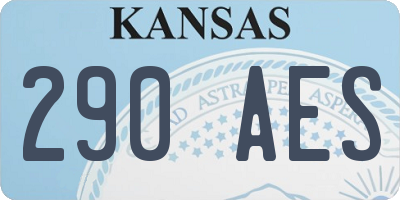 KS license plate 290AES