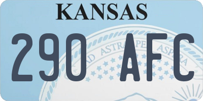 KS license plate 290AFC