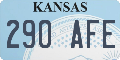 KS license plate 290AFE