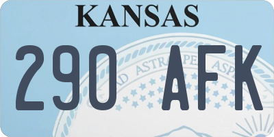 KS license plate 290AFK