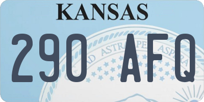 KS license plate 290AFQ