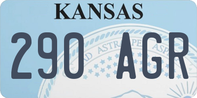 KS license plate 290AGR