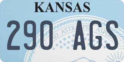 KS license plate 290AGS