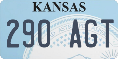 KS license plate 290AGT