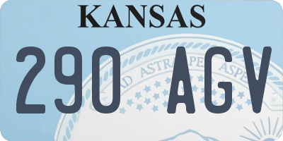 KS license plate 290AGV