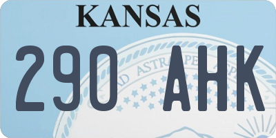 KS license plate 290AHK
