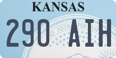 KS license plate 290AIH