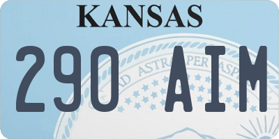 KS license plate 290AIM