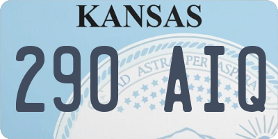 KS license plate 290AIQ