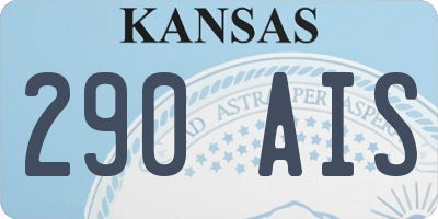 KS license plate 290AIS