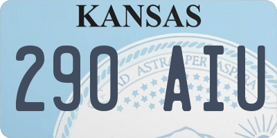 KS license plate 290AIU