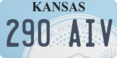 KS license plate 290AIV