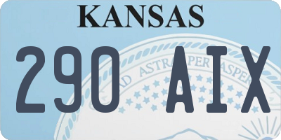 KS license plate 290AIX