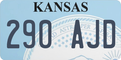 KS license plate 290AJD